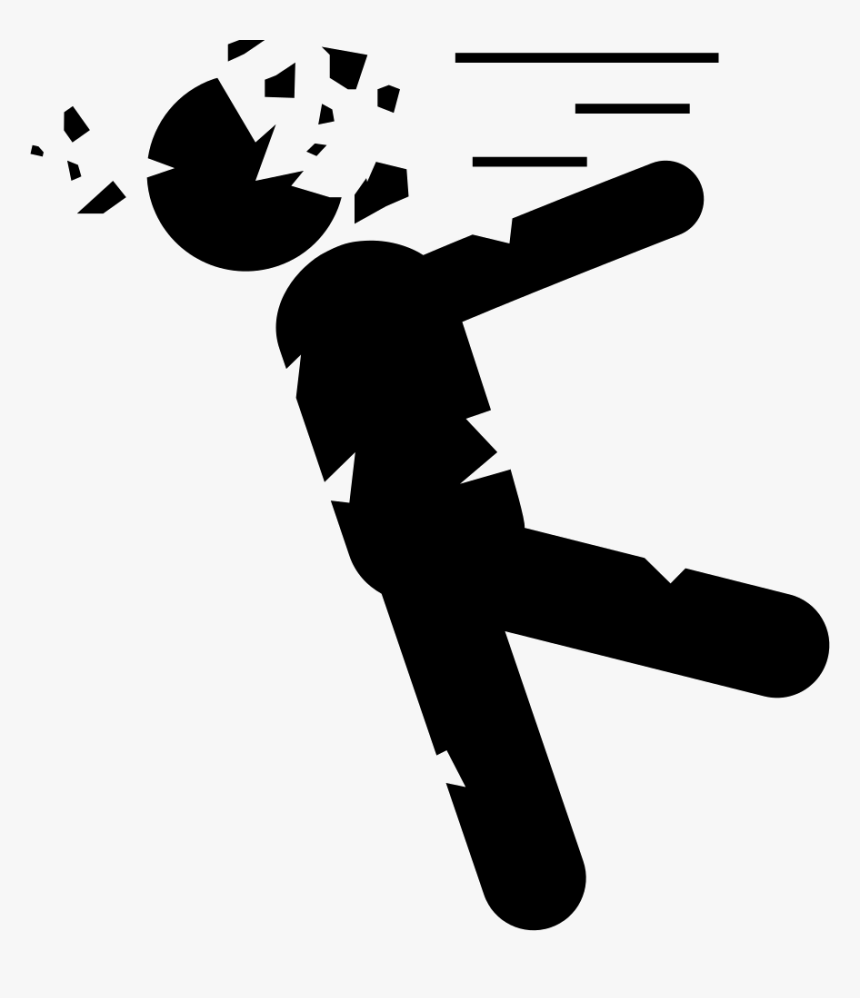 Zombie Body Falling To Back While The Face Is Exploding - Shooting Man Icon Png, Transparent Png, Free Download