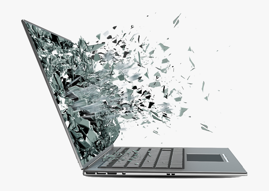 #exploding #laptop - Broken Laptop Screen Png, Transparent Png, Free Download