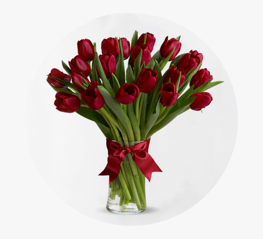 Transparent Arreglos Florales Png - Red Tulips In A Vase, Png Download, Free Download