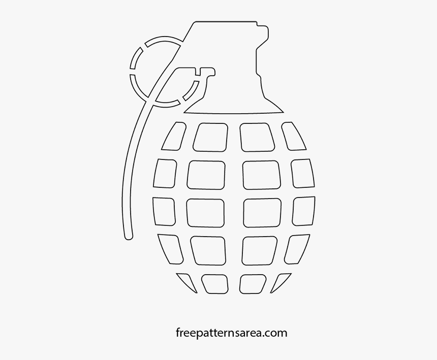 Grenade Template, HD Png Download, Free Download