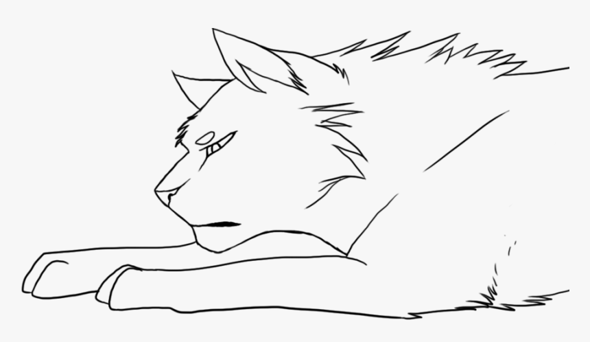 28 Collection Of Drawing Of A Cat Laying Down - Cat Laying Down Drawing, HD Png Download, Free Download