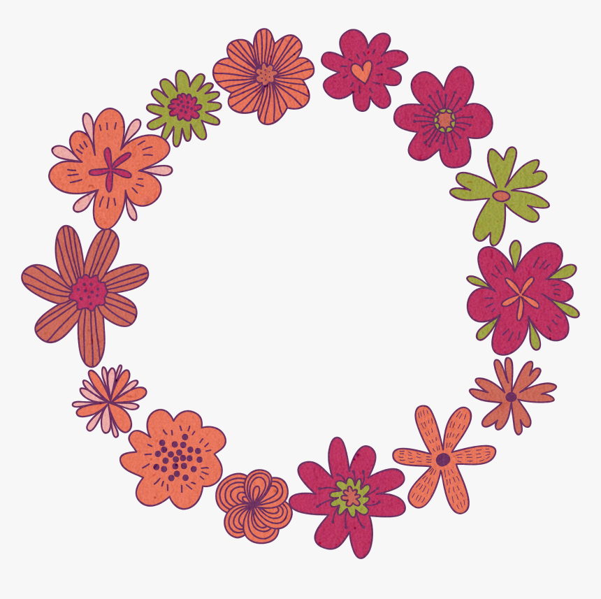 Flower Wreath Drawing - Draw A Flower Crown, HD Png Download, Free Download