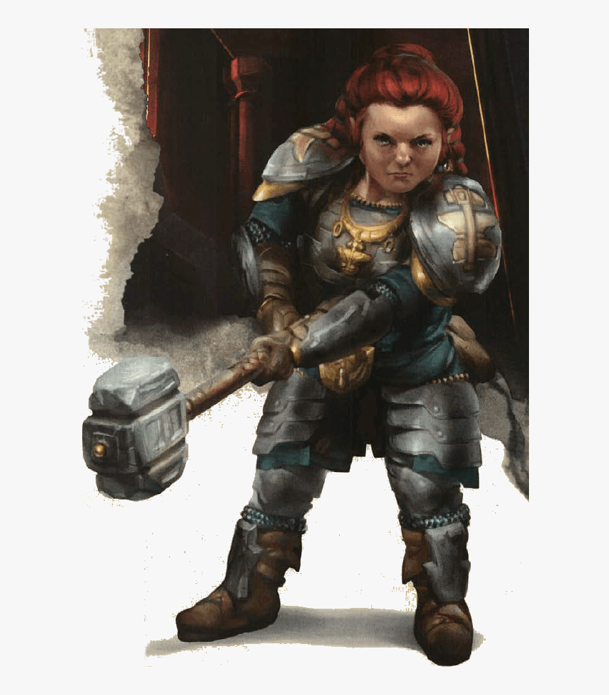 Female Dwarf - Female Mountain Dwarf D&d, HD Png Download, Free Download