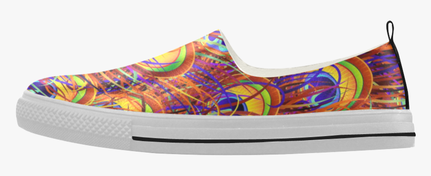 Peacock Feathers Colorful Pattern Apus Slip-on Microfiber - Slip-on Shoe, HD Png Download, Free Download