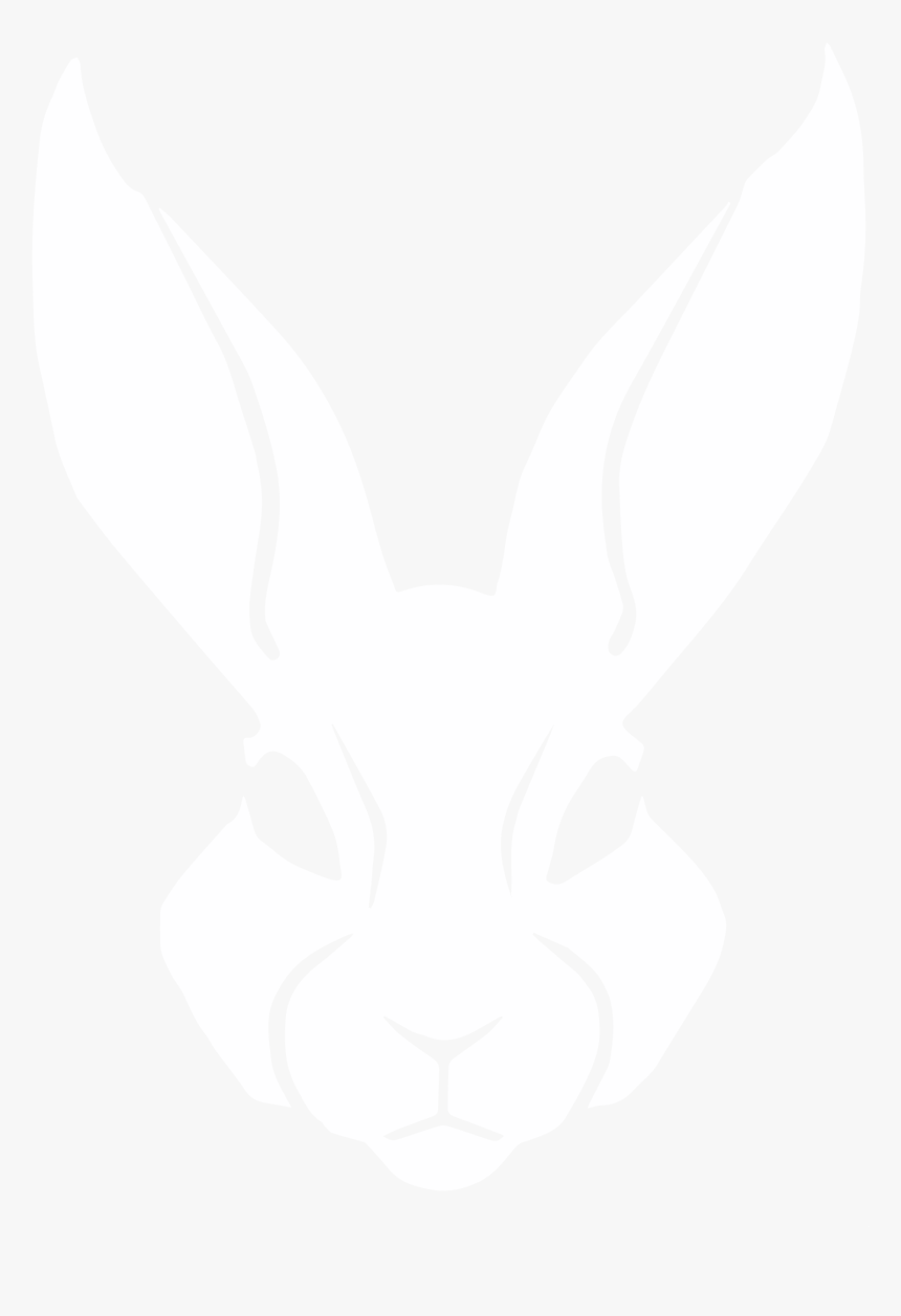 Transparent Bunny Head Png - Black And White Rabbit Png, Png Download, Free Download