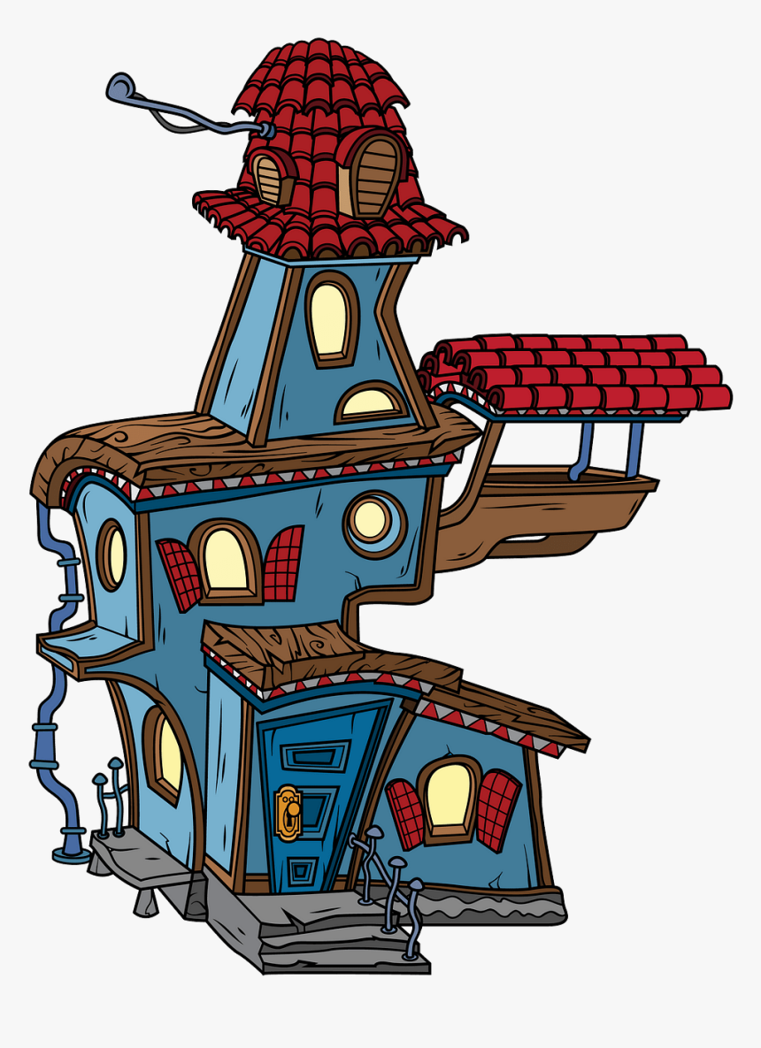 Scary Old House Cartoon, HD Png Download, Free Download
