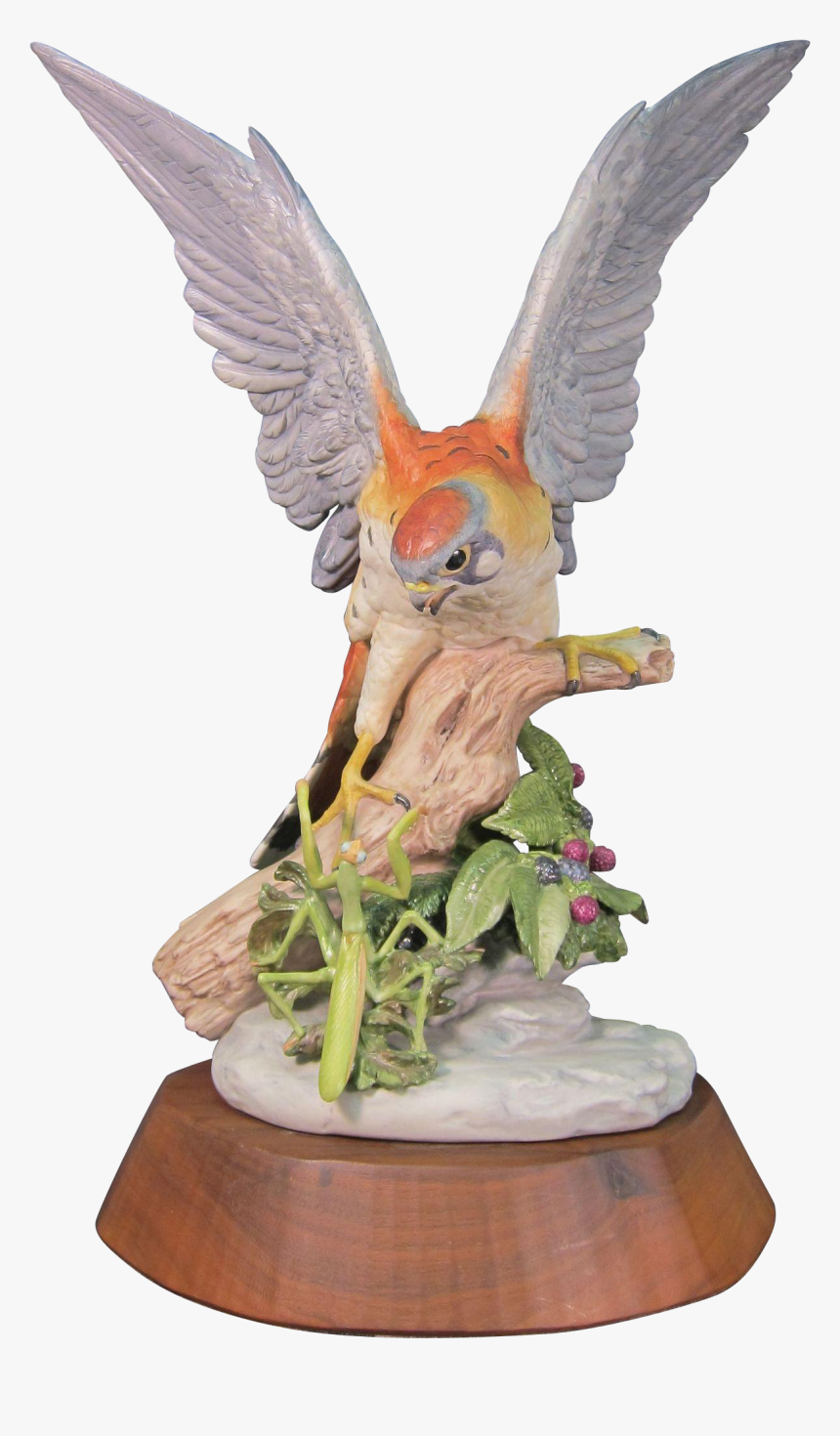 Rare Cybis Red Tailed Hawk With Praying Mantis - Figurine, HD Png Download, Free Download
