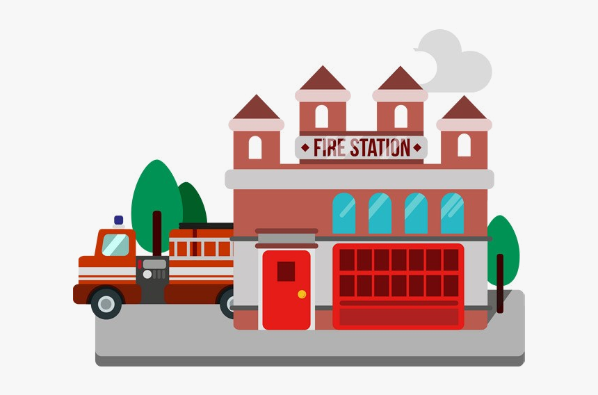 Fire Station Clipart Transparent Png - Fire Station Clipart Transparent, Png Download, Free Download