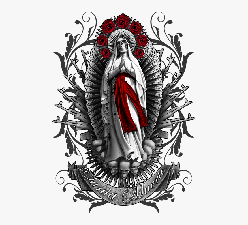 Design Santa Muerte Tattoo, HD Png Download, Free Download