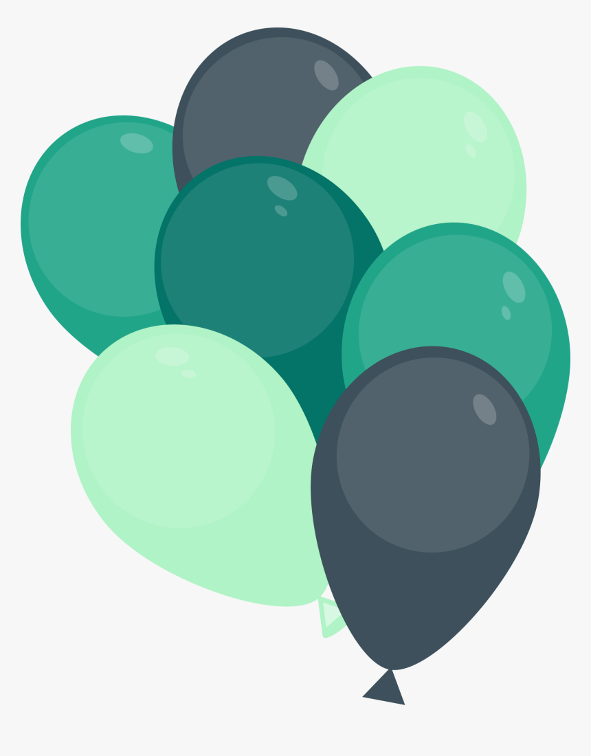 Baloon Drawing Blue Balloon - Blue And Green Balloons Vector, HD Png Download, Free Download