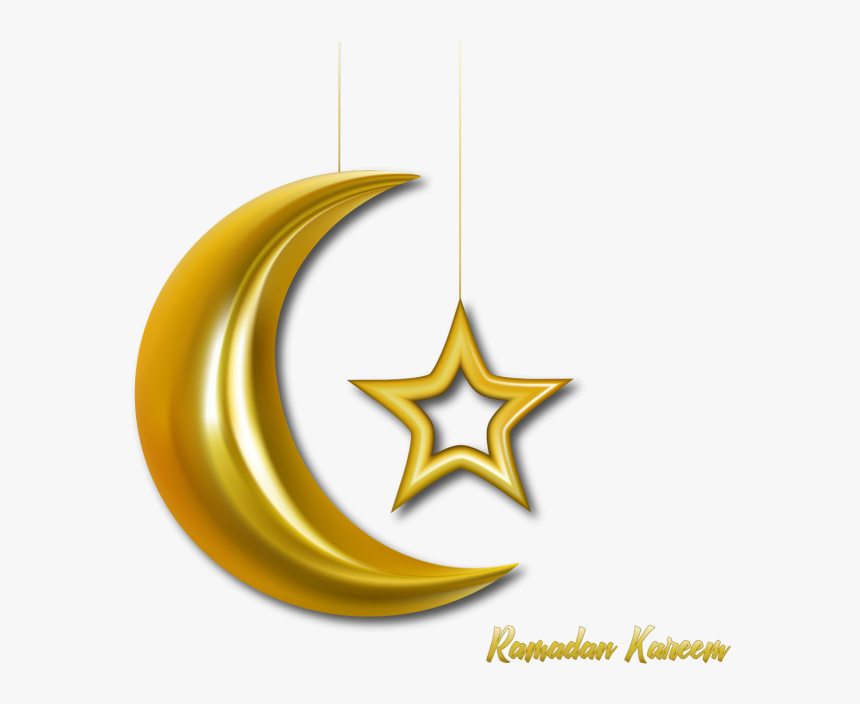 Transparent Ramadan Kareem Png - Eid Mubarak Moon And Star Png, Png Download, Free Download