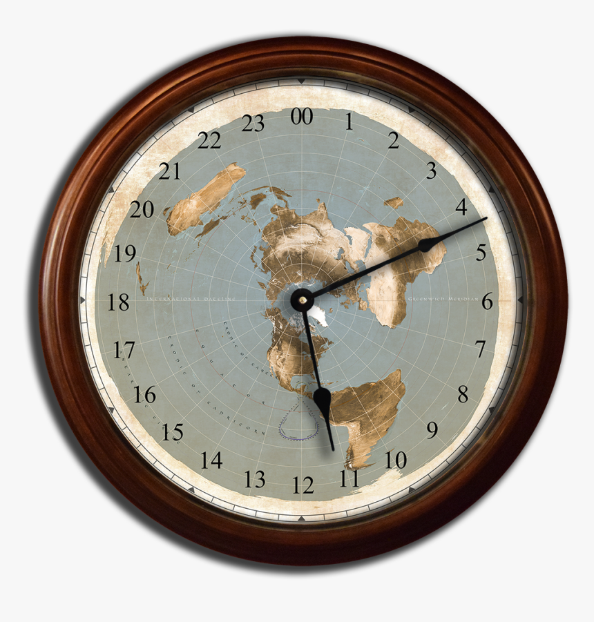 Flat Earth Clock Large, HD Png Download, Free Download