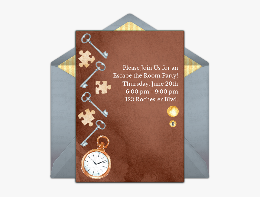 Escape Room Birthday Invitation, HD Png Download, Free Download