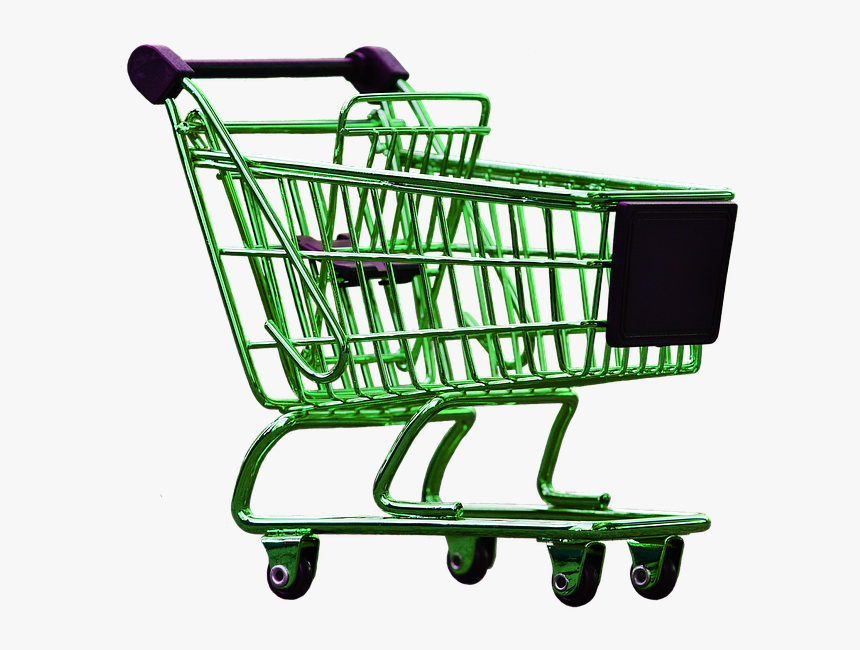Shopping Cart Green Isolated Photo Pixabay - Green Shopping Cart Transparent, HD Png Download, Free Download