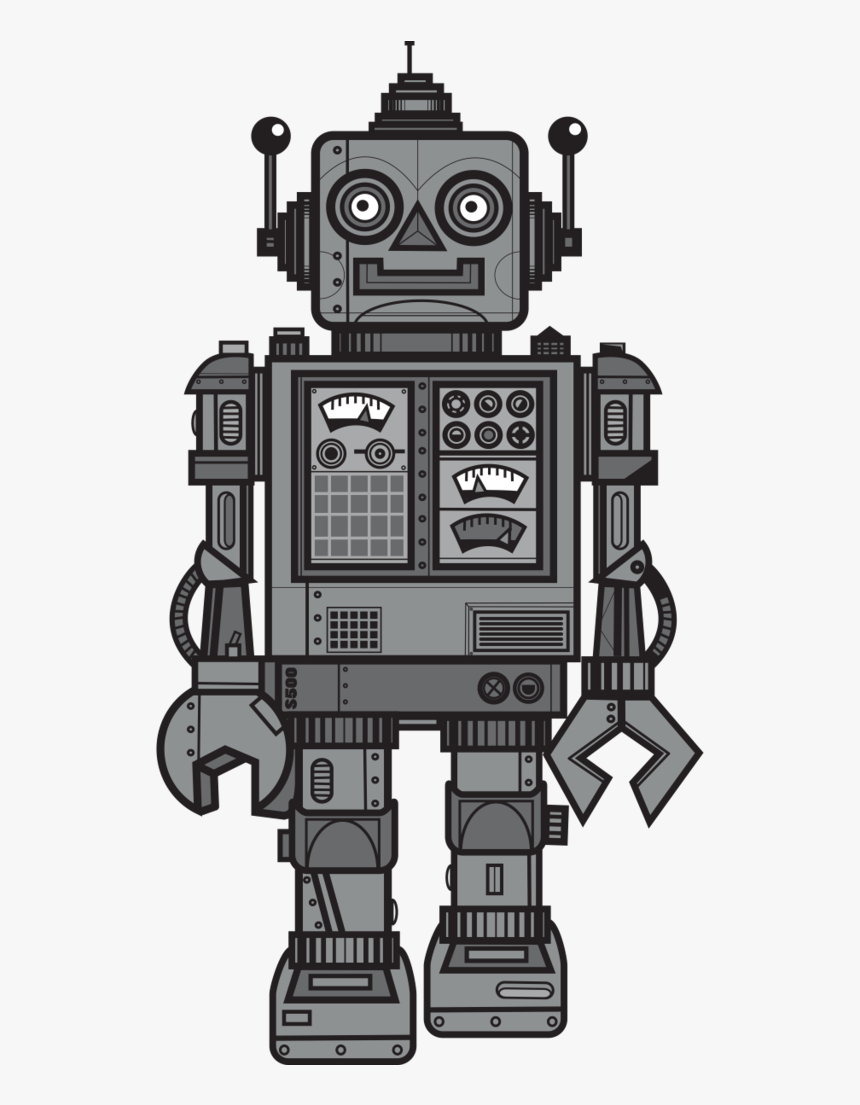 Clip Art Vintage Robot Clipart - Robot Stickers, HD Png Download, Free Download