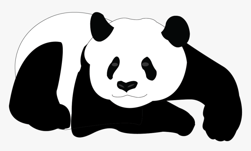 Giant Panda Bear Clip Art - Panda Bear Silhouette, HD Png Download, Free Download