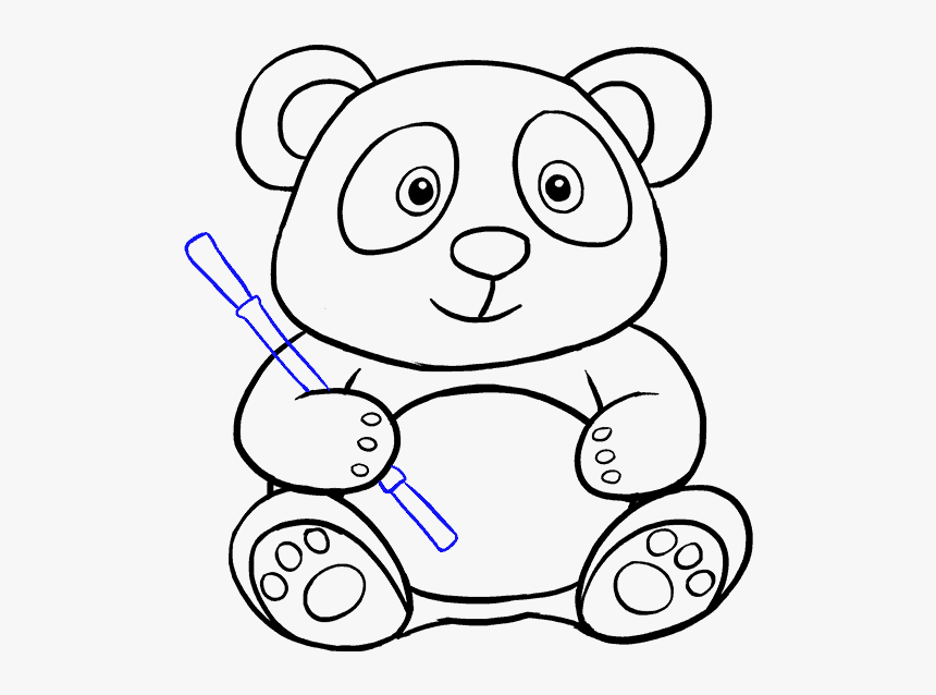 How To Draw A Cute Cartoon Panda In A Few Easy Steps - Panda Drawing, HD Png Download, Free Download