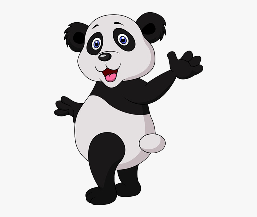 Giant Panda Cartoon Royalty Free Stock Photography - Cartoon Bear Waving Bye, HD Png Download, Free Download