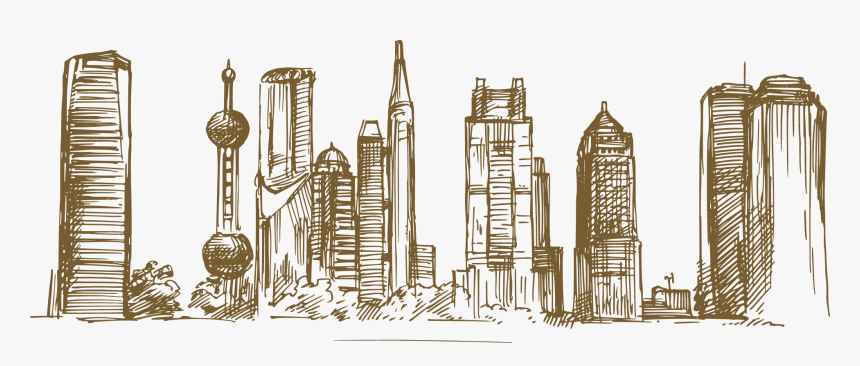 Skyscraper Vector Landmark Shanghai - Drawing Shanghai Pearl Tower Transparent, HD Png Download, Free Download