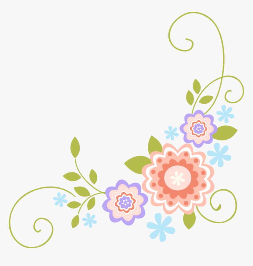 Floral Bordas Png Transparent Png , Png Download - Cantoneira Floral Png, Png Download, Free Download