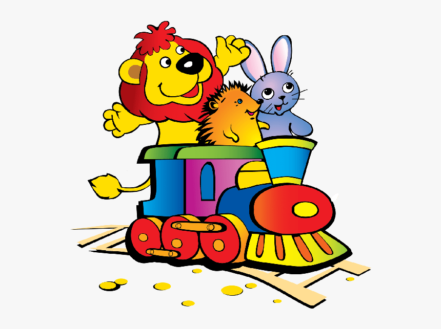 Animals Train Cartoon Clipart , Png Download - Kids Cartoon Animals, Transparent Png, Free Download