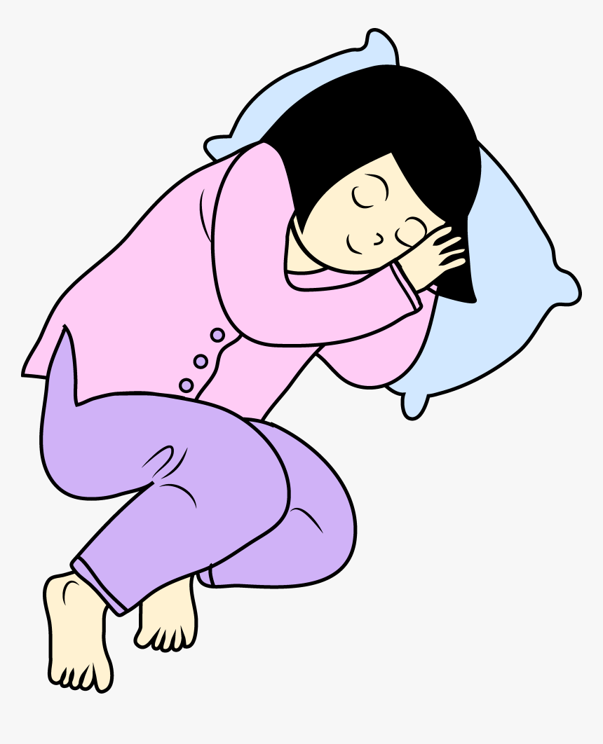 Transparent Late Night Clipart - Sleeping Girl Cartoon, HD Png Download, Free Download