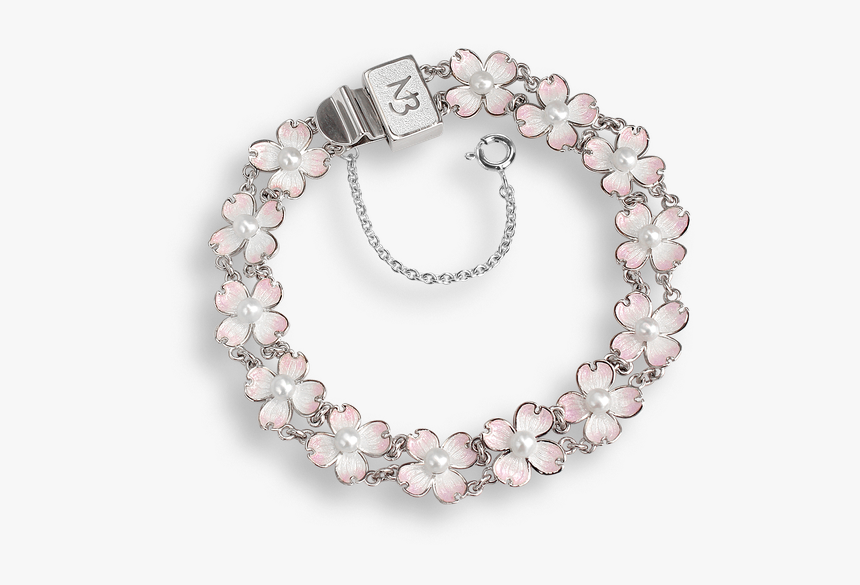 Nicole Barr Designs Sterling Silver Dogwood Bracelet-white - Bracelet, HD Png Download, Free Download