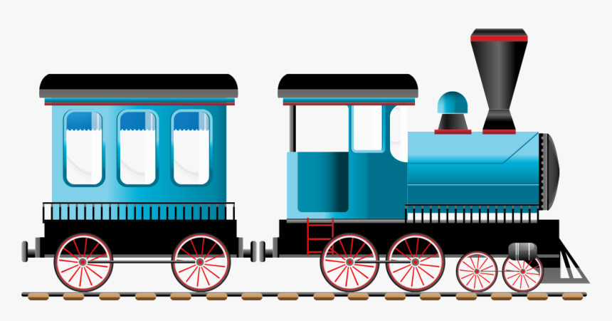 Retro Cartoon Amusement Park Small Train Design - Train Cartoon Transparent Background, HD Png Download, Free Download