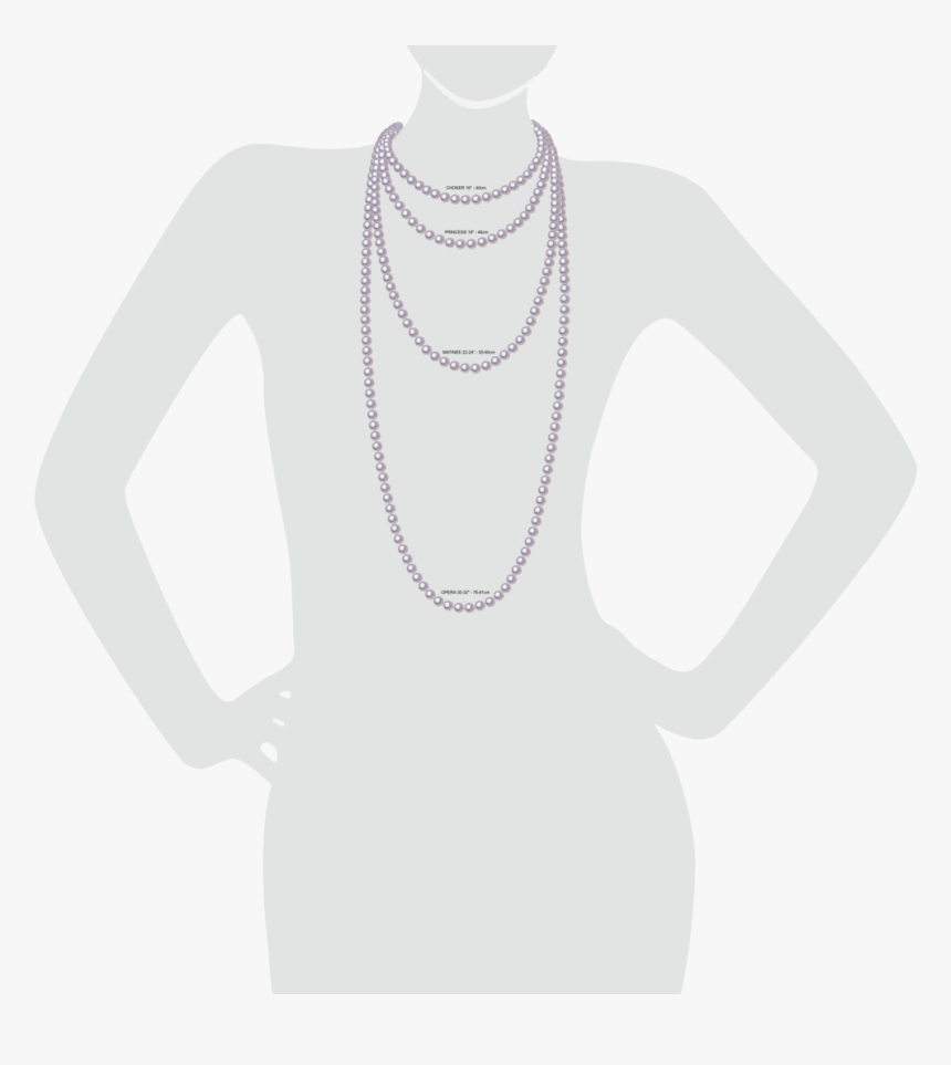 Necklaces Length Silouhette - Necklace, HD Png Download, Free Download