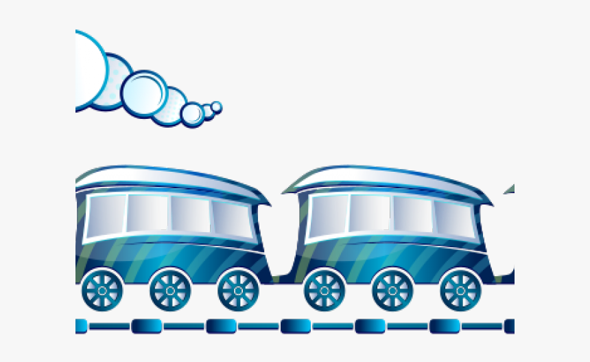 Cartoon Train - Blue Train Clip Art, HD Png Download, Free Download