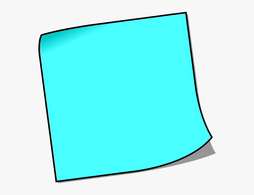 Blank Post It Clipart Kid - Blank Sticky Note Clipart, HD Png Download, Free Download