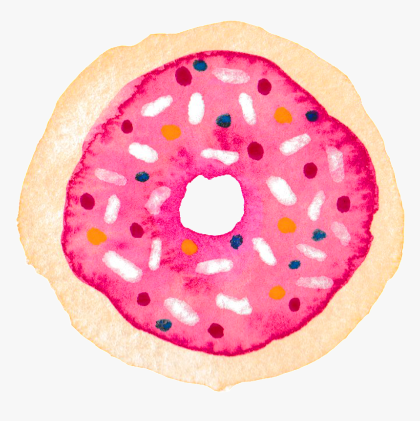 Pink Donut Transparent Gourmet Decoration Illustration - Donut Stop Get It Get, HD Png Download, Free Download