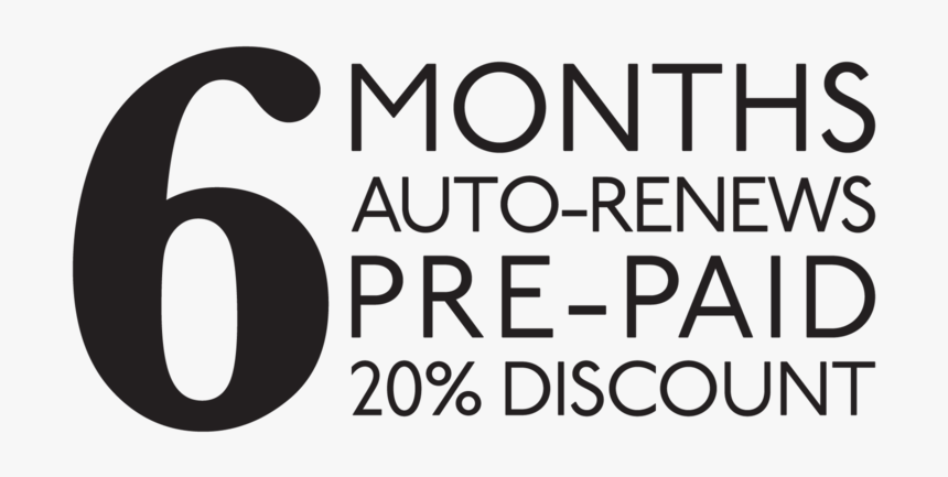 6 Month Pre Paid Subscription, Auto Renews - Graphics, HD Png Download, Free Download