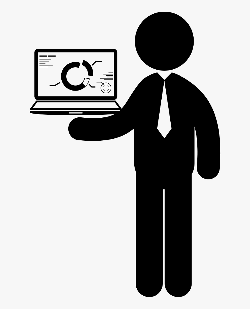 Man With A Laptop - Man With Laptop Icon, HD Png Download, Free Download