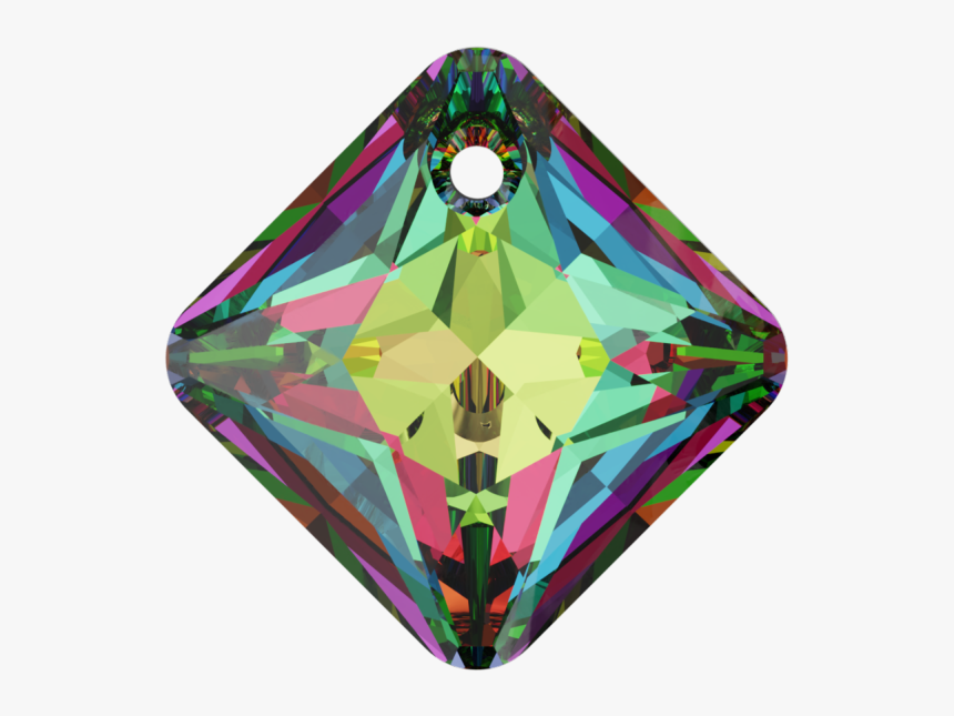 Swarovski 6431 Princess Cut Pendant Crystal Vitrail - Swarovski Ag, HD Png Download, Free Download