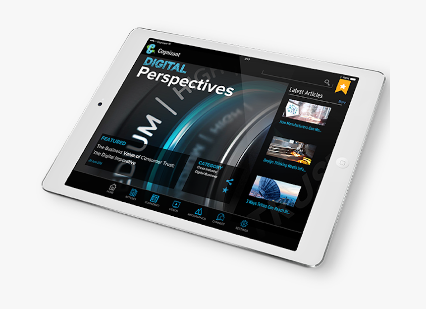 Cognizant"s App Displayed On A Tablet - Tablet Computer, HD Png Download, Free Download