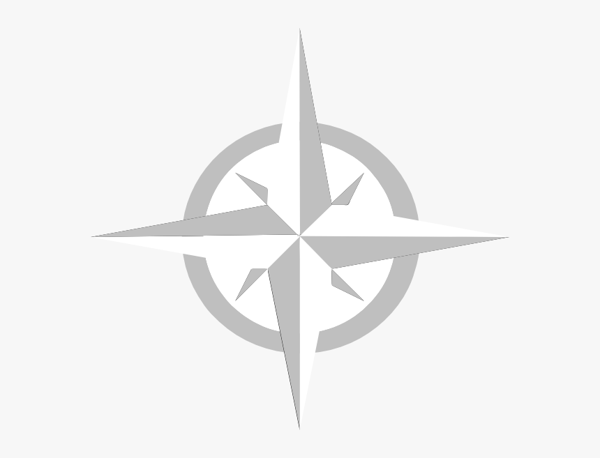 White Compass Rose Svg Clip Arts - White Compass Rose Transparent Background, HD Png Download, Free Download