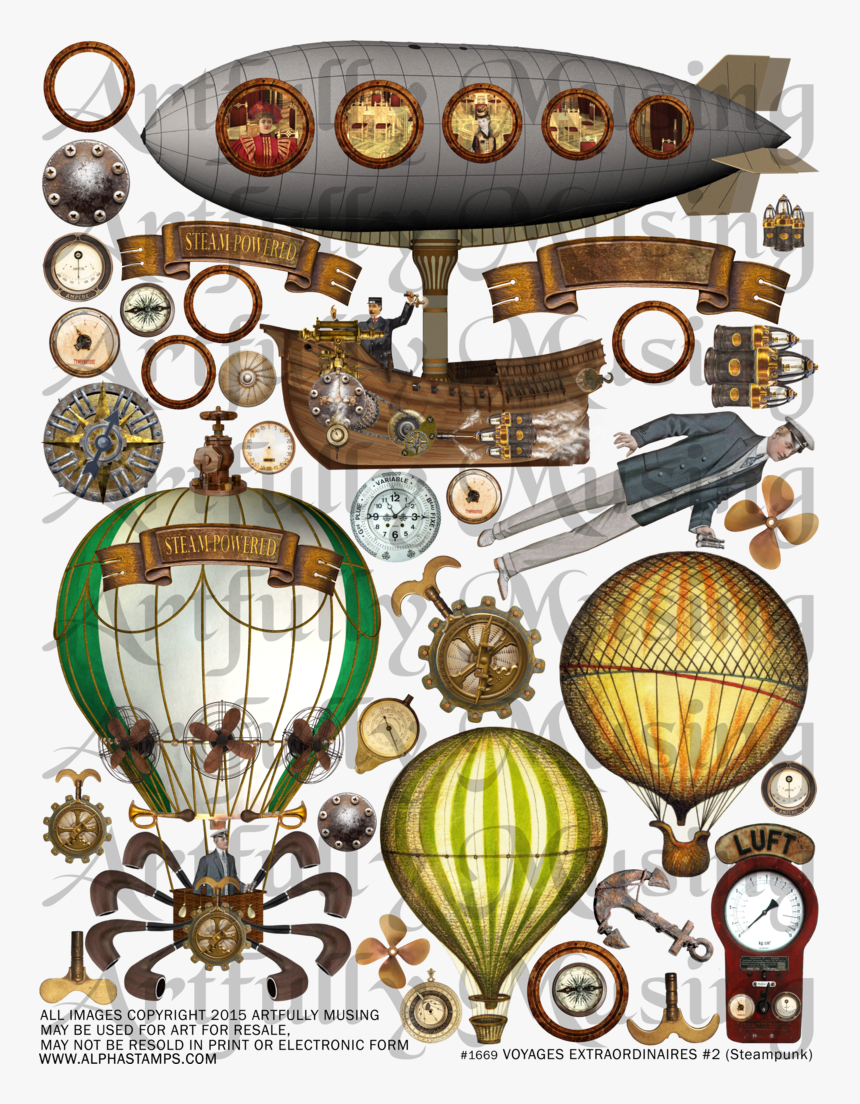 Thumb Image - Steampunk Collage Sheets, HD Png Download, Free Download