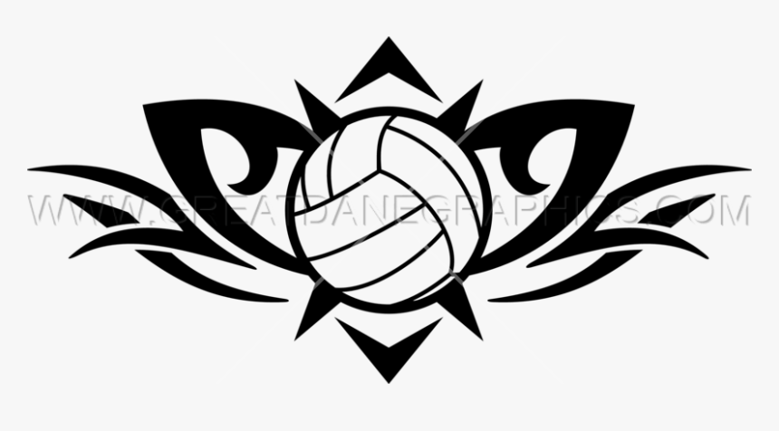 Transparent Rose Clipart Black And White Png - Tribal Volleyball, Png Download, Free Download