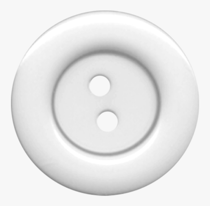 White Cloth Button With 2 Hole Png Image - Circle, Transparent Png, Free Download