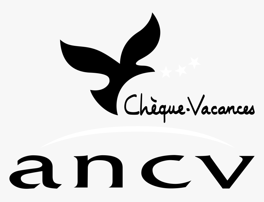 Ancv Cheque Vacances 01 Logo Black And White - Ancv, HD Png Download, Free Download