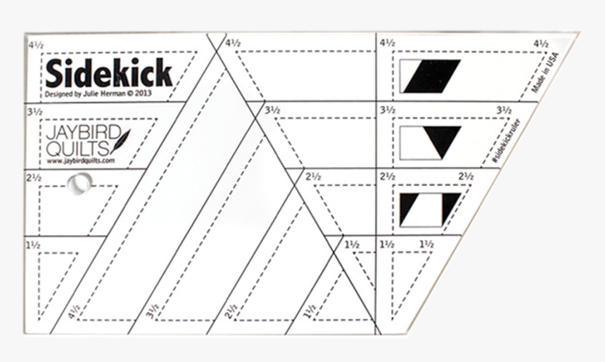 Quilters Slidelock Products - Jaybird Quilts Ruler Sidekick, HD Png Download, Free Download