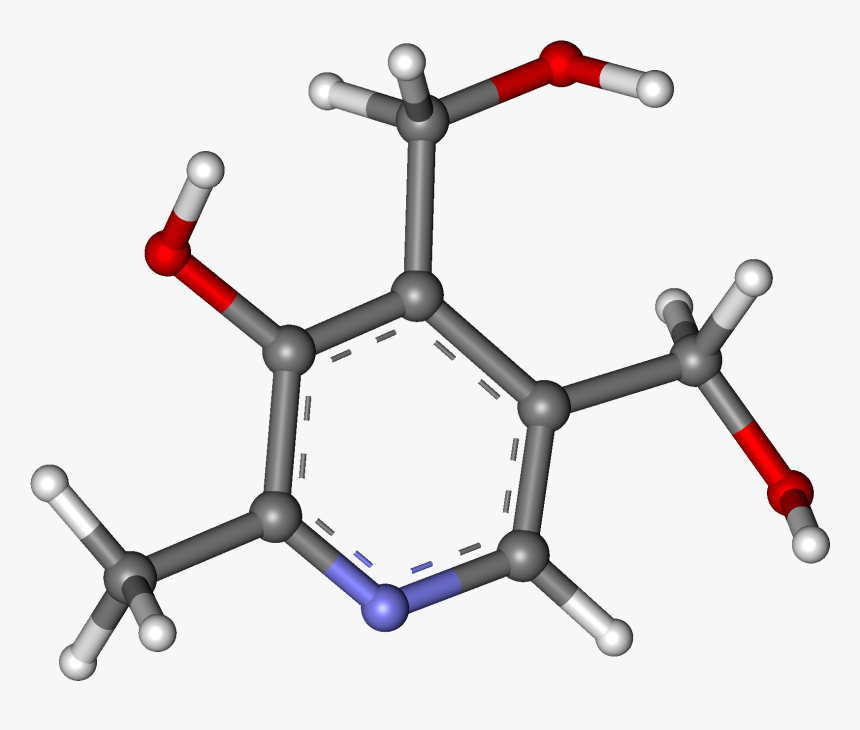 Pyridoxine Ball And Stick - Structure Carbidopa, HD Png Download, Free Download