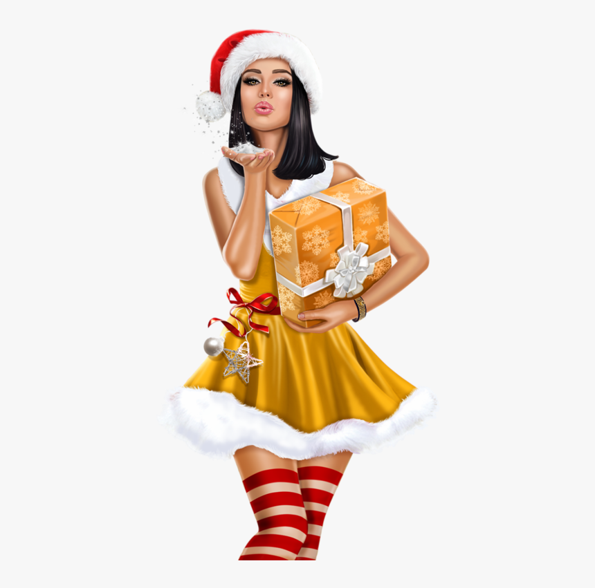 Lady's Christmas Png, Transparent Png, Free Download