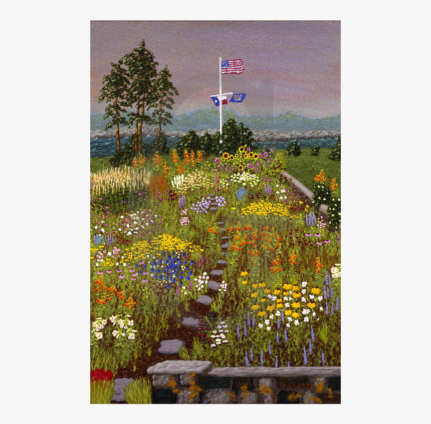 William Lee Golden Painting - Painting Of Bushy Garden, HD Png Download, Free Download