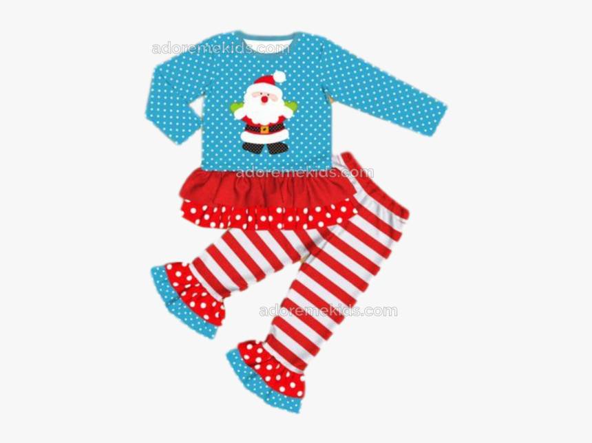 Christmas Santa Girls Toddler Boutique Outfit With - Regali Di Natale Neonati, HD Png Download, Free Download