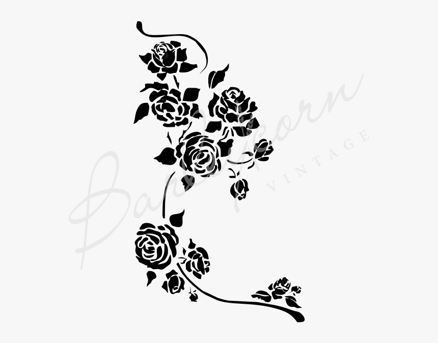 Rose Stencil, HD Png Download, Free Download