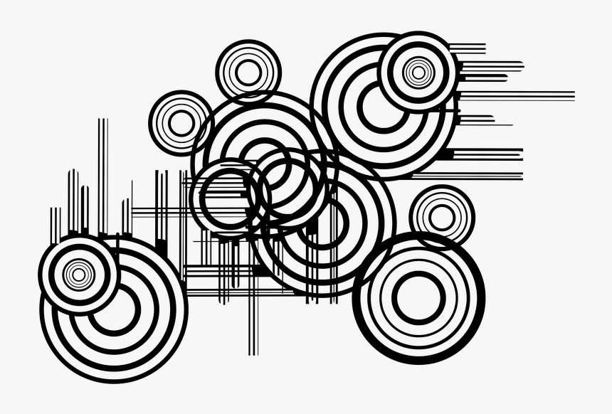 Transparent Abstract Circles Png - Circle Abstract Black And White, Png Download, Free Download
