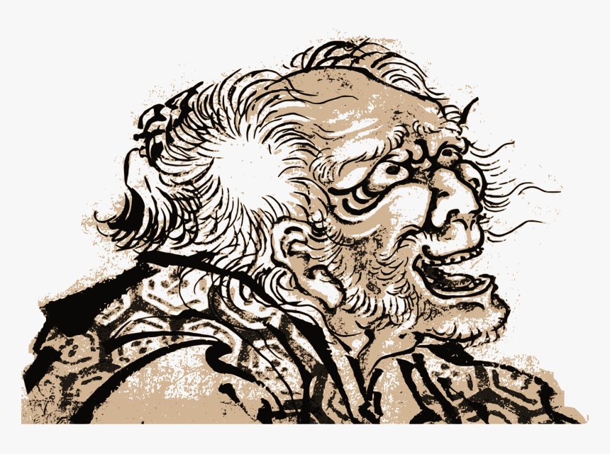 Man Face Big Image - Head Of An Old Man Hokusai, HD Png Download, Free Download