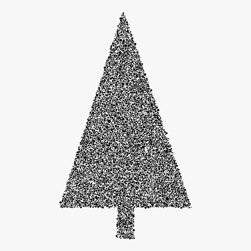Abstract Christmas Tree Circles - Christmas Tree Png Grey, Transparent Png, Free Download